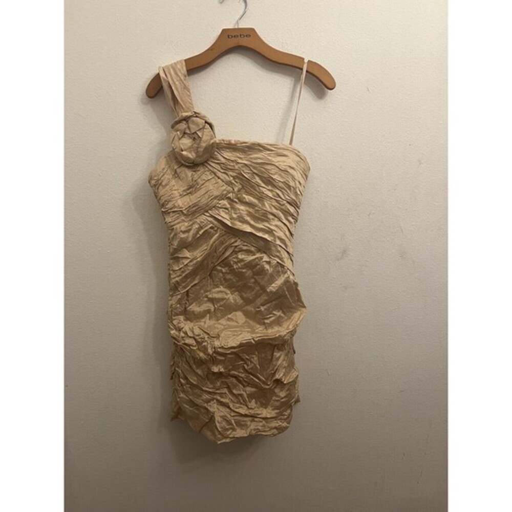 NWT BCBG MAX AZRIA BEIGE DRESS SIZE 12 (L2)